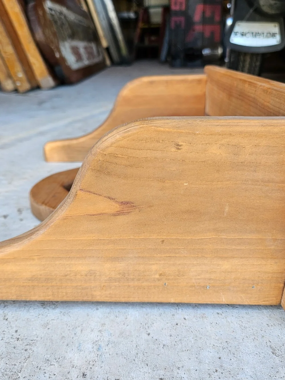 Vintage Cottage Core Sunflower Heart Wood Wall Shelf - Natural Finish